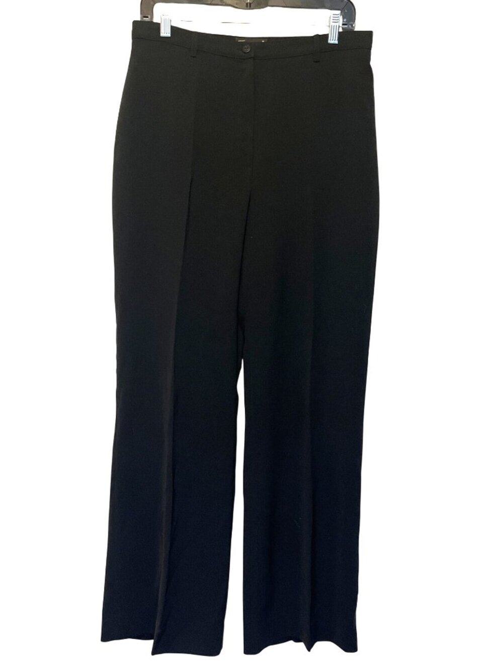 Fouzia Womens Black Straight-Leg Trousers Size 8 Dress Pants Office Wear